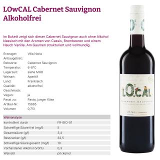 LOwCAL Cabernet Sauvignon alkoholfrei Villa Noria