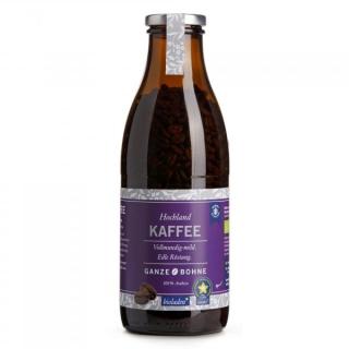 Hochlandkaffee ganze Bohne Arabica - in Pfandflasche