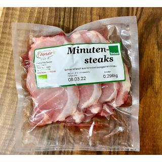 Minutensteaks (dünne Rückensteaks) ca. 290g vakuum.