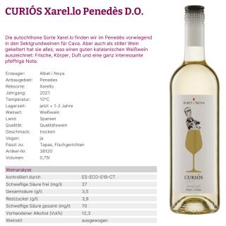 CURIÓS Xarel.lo Penedès D.O. 2021 Albet i Noya