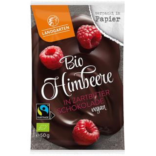 Himbeere in Zartbitter-Schokolade vegan