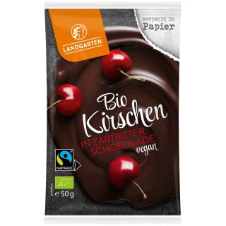 Kirschen in Zartbitterschokolade vegan