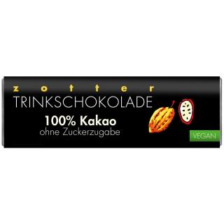100% Kakao, ohne Zuckerzugabe Trinkschokolade - vegan
