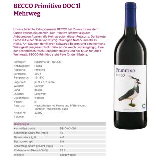 BECCO Primitivo IGT Puglia 2022