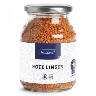 Rote Linsen im Pfandglas